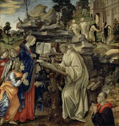 De visioen van St. Bernardus, c.1485-87 (detail)